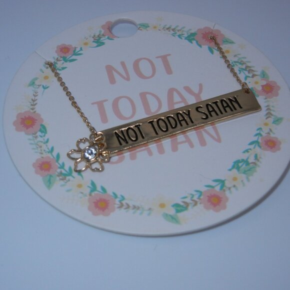 FREE when added to $35+ purchase - Hot Topic 'Not Today Satan' Necklace - Picture 3 of 3